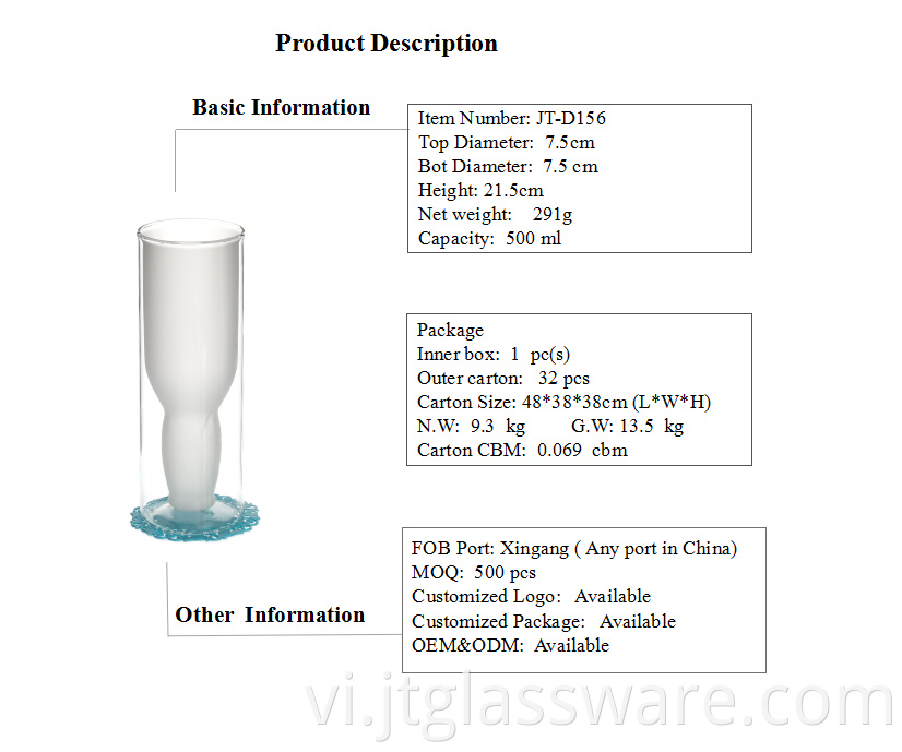Large Capacity Glass Beer Cup